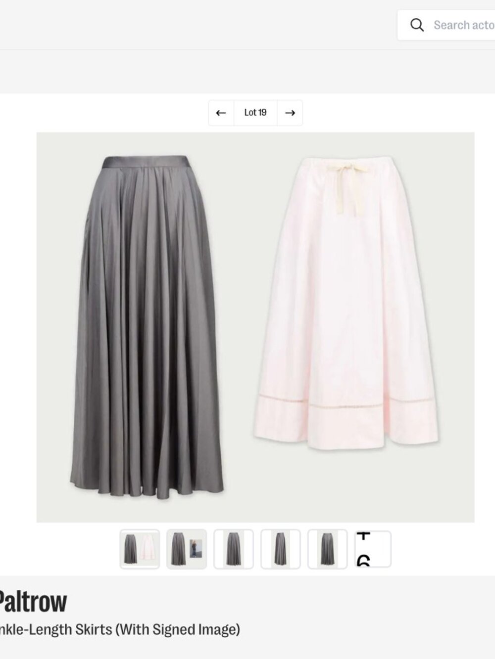 2 Gwyneth Paltrow goop G. Label Ankle-Length Skirts (With Signed Image)